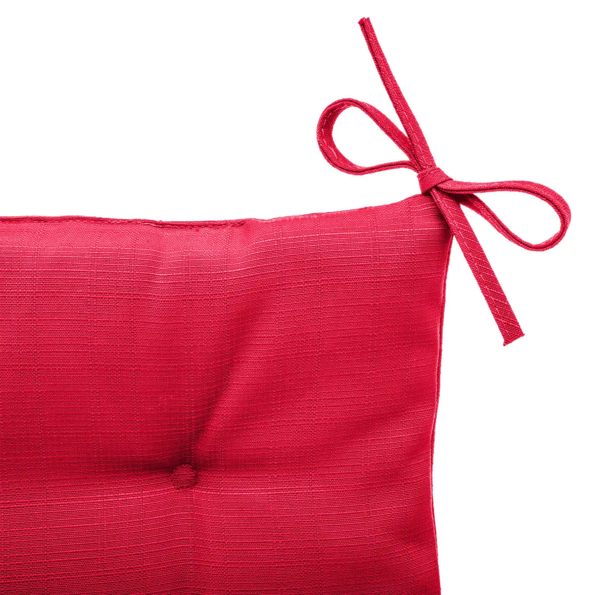 Galette de chaise carrée 4 points "Korai" grenade 40x40x4cm en polyester