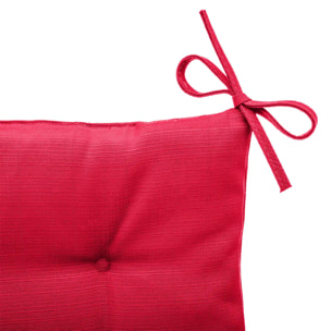 Galette de chaise carrée 4 points "Korai" grenade 40x40x4cm en polyester