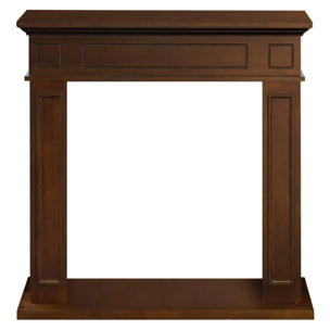 Jefferson - Cornice per Camino 89,5x90,5x28 cm Rivestimento Decorativo in Legno MDF Noce