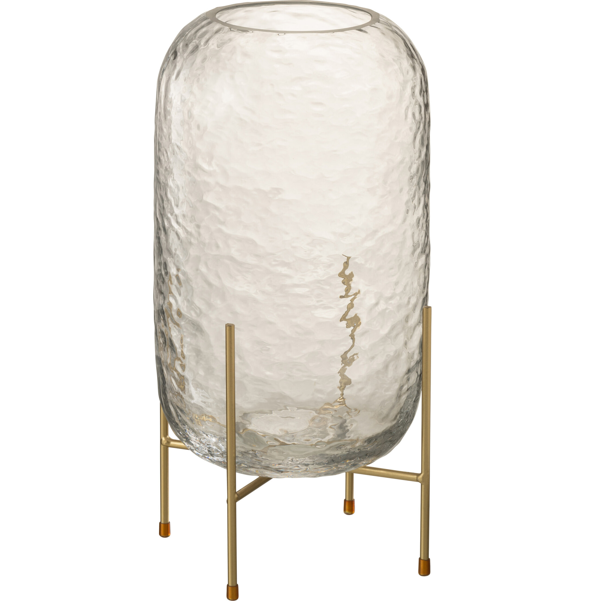 J-Line vase Rond Sur Pied - verre - transparent - large - 37 cm hoog