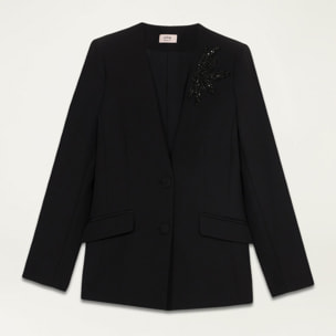 Oltre - Blazer with jewel patch - Negro