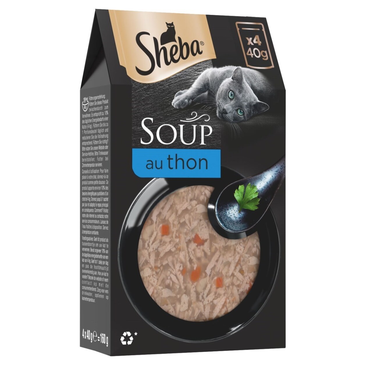 SHEBA Soupe 80 Sachets fraîcheur au thon pour chat 40g (20x4)