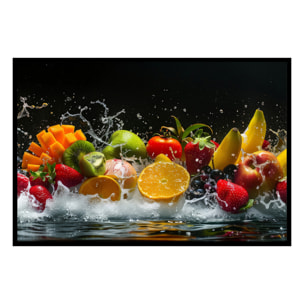 Affiche encadrée composition fruits Affiche + cadre en métal - Noir