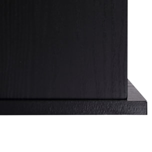 Mesa de Ordenador Mesa de Escritorio con 6 Estantes Cajón Bandeja de Teclado y Soportes para Monitor Impresora para Oficina Estudio 152x60x88 cm Negro