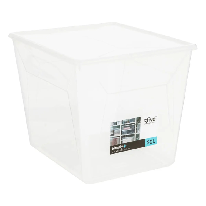 Boîte en plastique transparente 30L "Simply+"