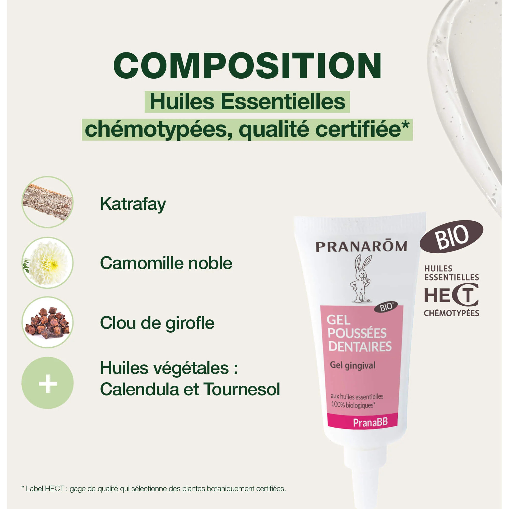 Pranarom - Gel gingival pour poussées dentaires - Bio - 15 ml