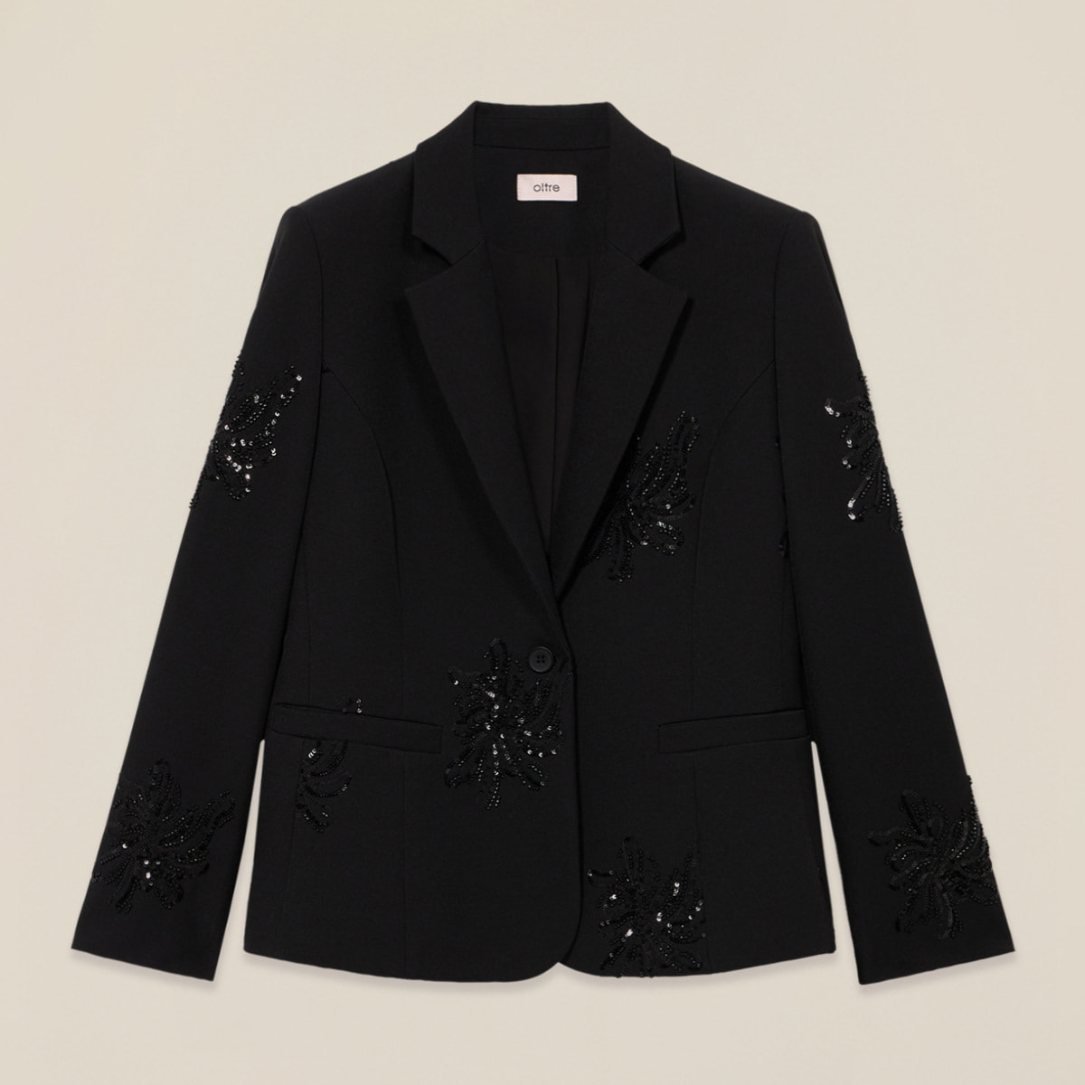 Oltre - Blazer con bordados de lentejuelas - Negro