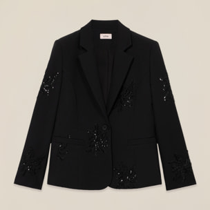 Oltre - Blazer con bordados de lentejuelas - Negro