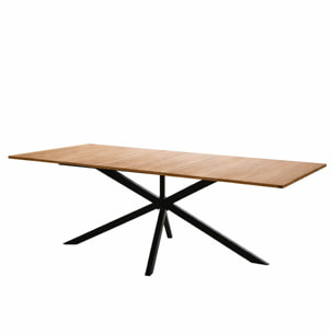 SHANNA Table extensible 8-10 personnes effet bois 235cm