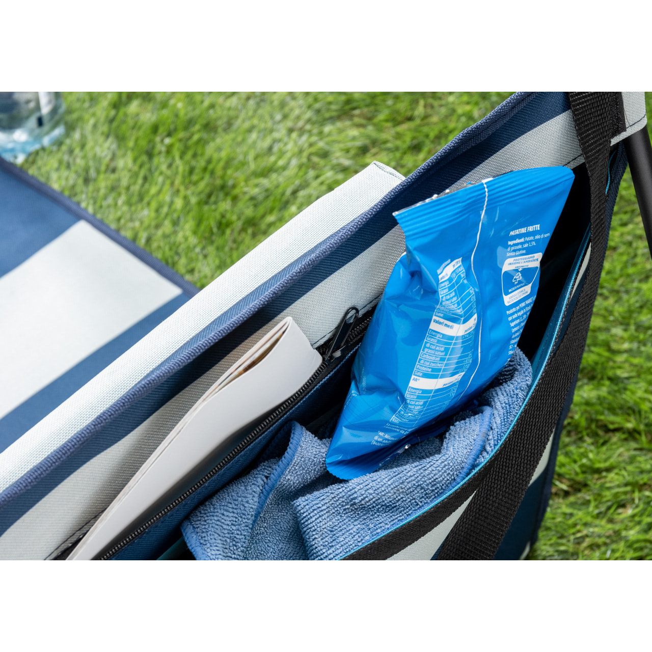 Materassino Prendisole Da Terra Reclinabile Imbottito Rigato Tindari