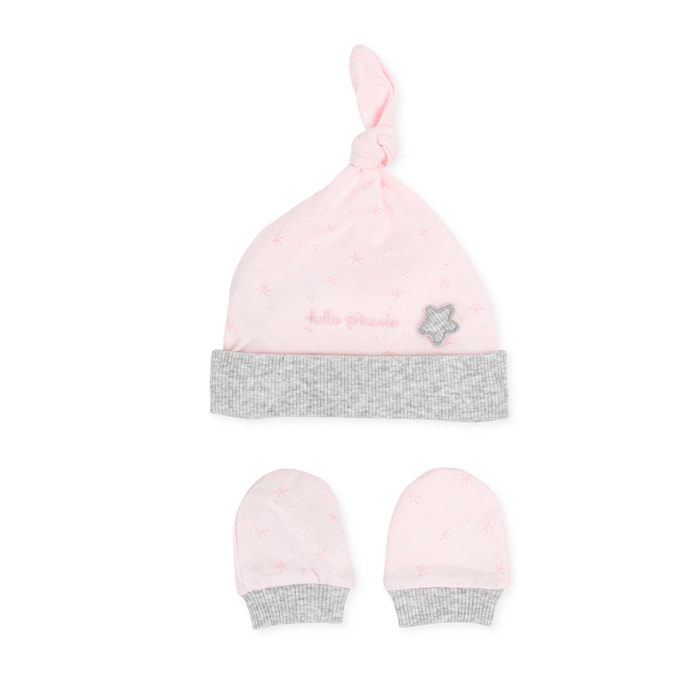 Gorro y manoplas - ROSA