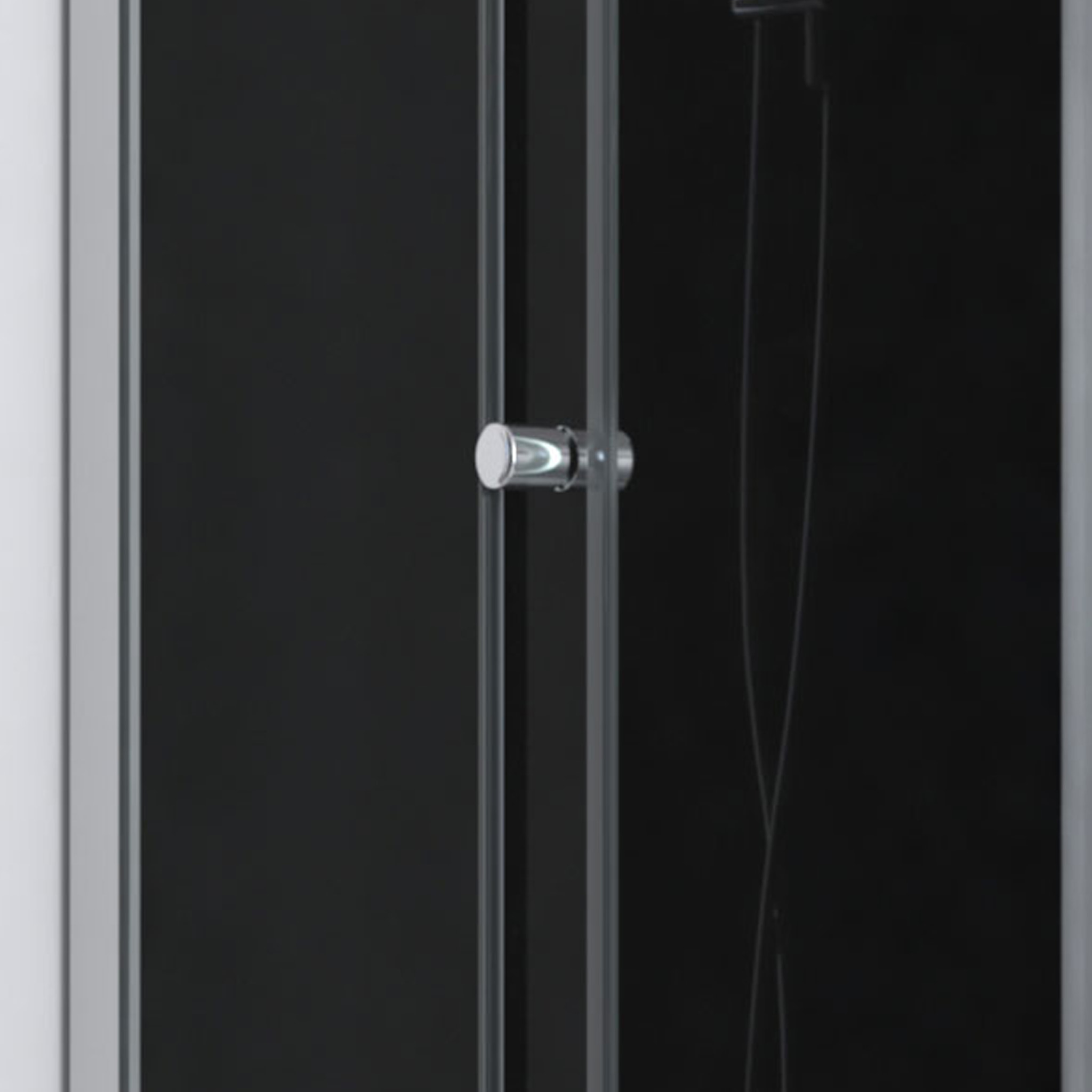 Cabine de douche carrée 80x80x195 - Portes coulissantes en verre trempé 5mm - SQUARY BLACK 2