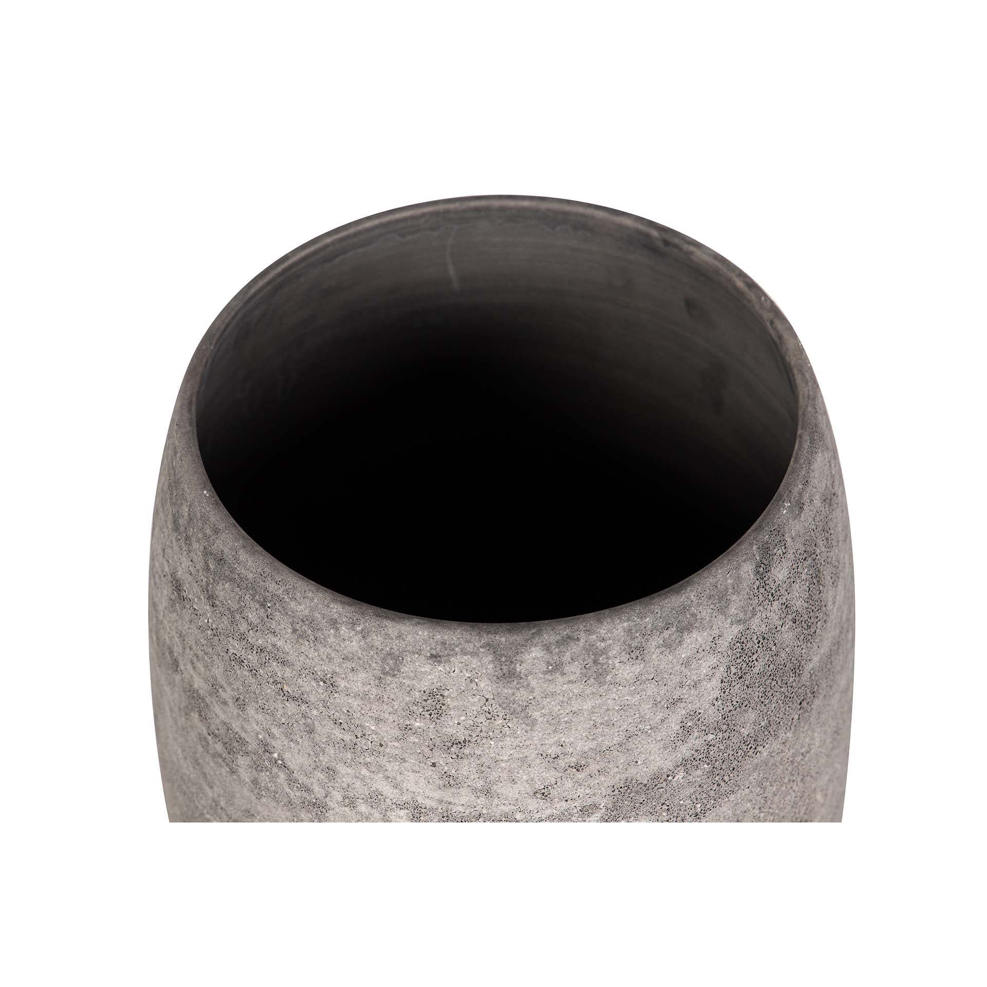 Florero Ceramica Negro Gris 20x20x31 Cm