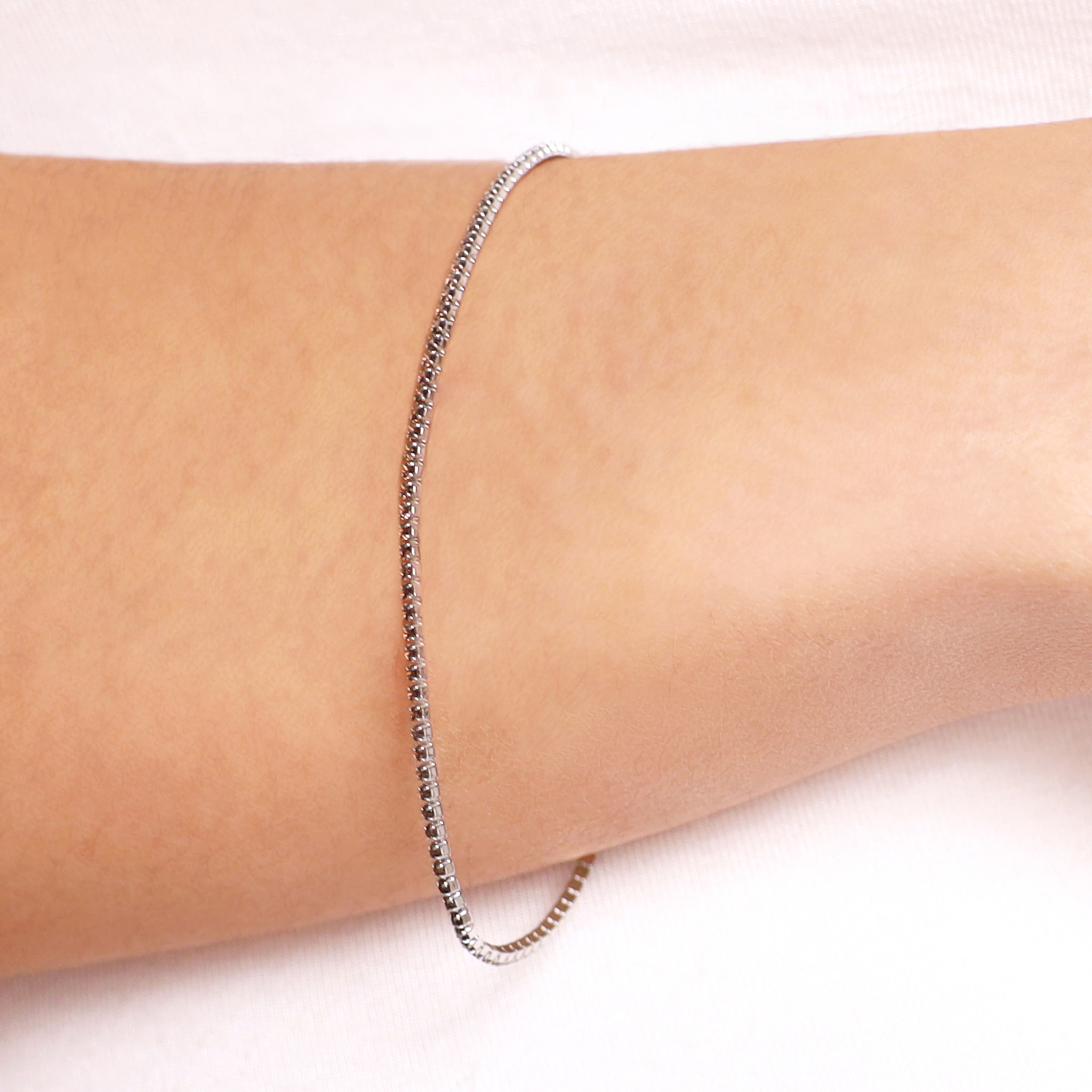 Bracciale Tennis con Cubic Zirconia Champagne 1.2mm