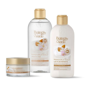 Confezione Mandorle dolci - Crema viso + Latte detergente + Tonico