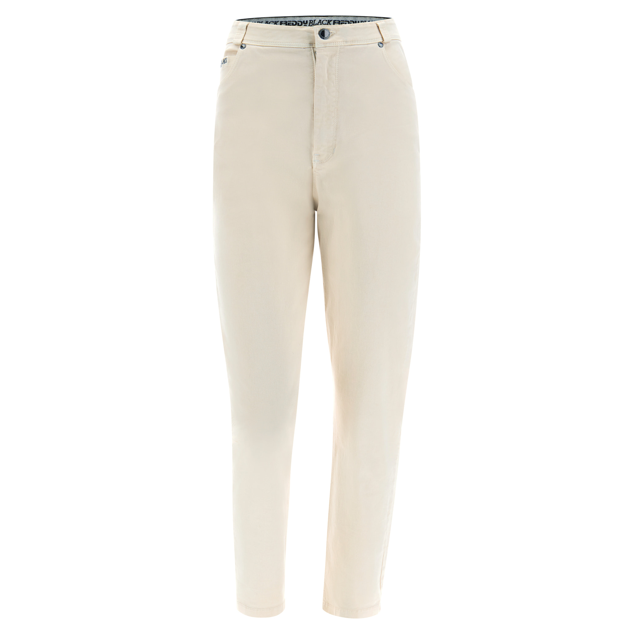 Pantaloni FREDDY BLACK 7/8 vita alta tessuto navetta beige