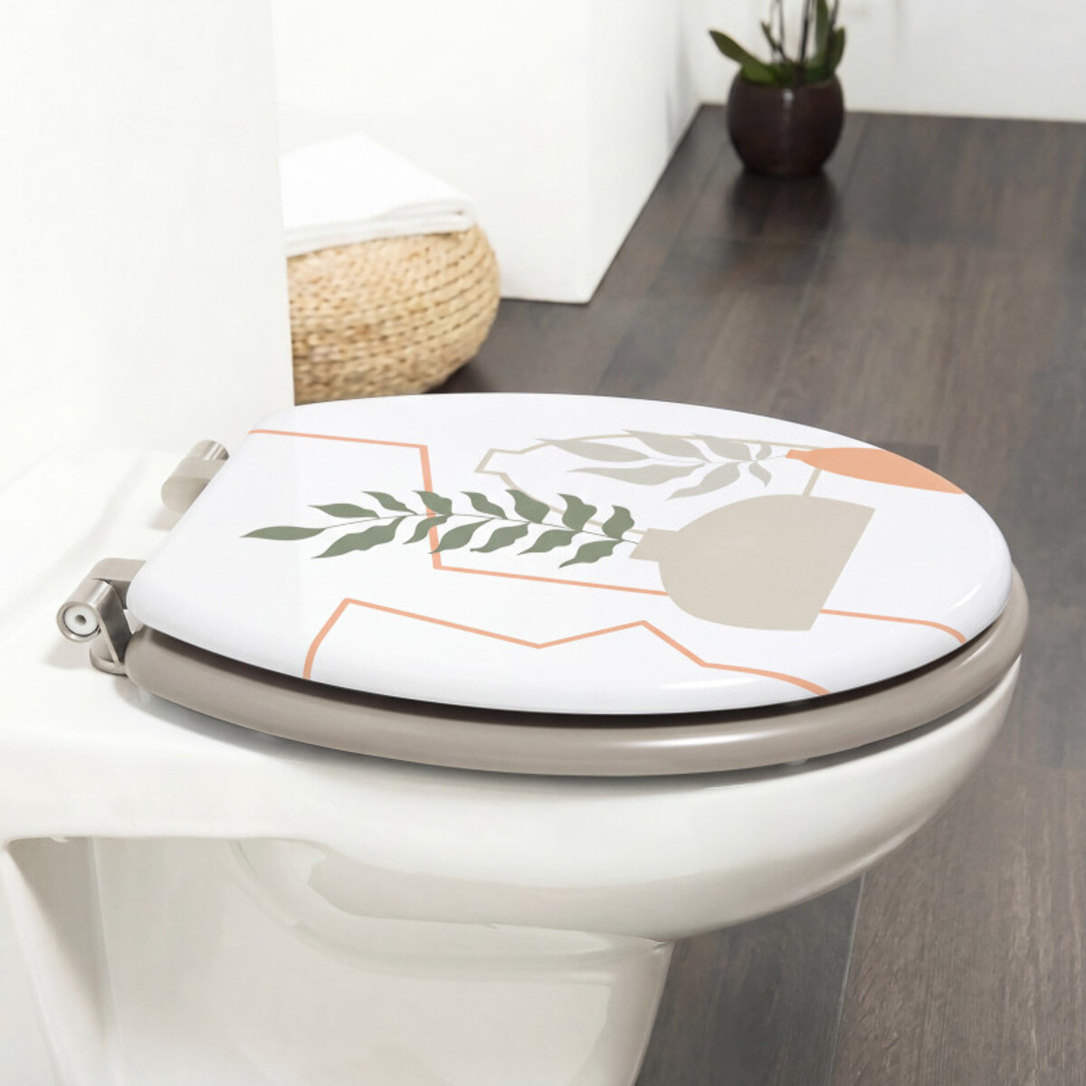 Abattant wc MDF AMELIA Multicolore - Charnières Inox MSV