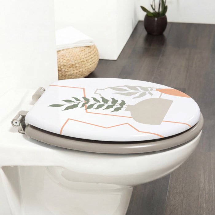 Abattant wc MDF AMELIA Multicolore - Charnières Inox MSV