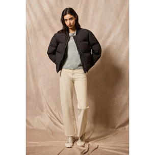 Bomber acolchada negra Dubái con detalle Polo Club