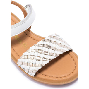 Sandalias De Niña en Blanco / Oro