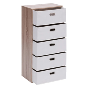 Commode 5 tiroirs Dress Up bois clair