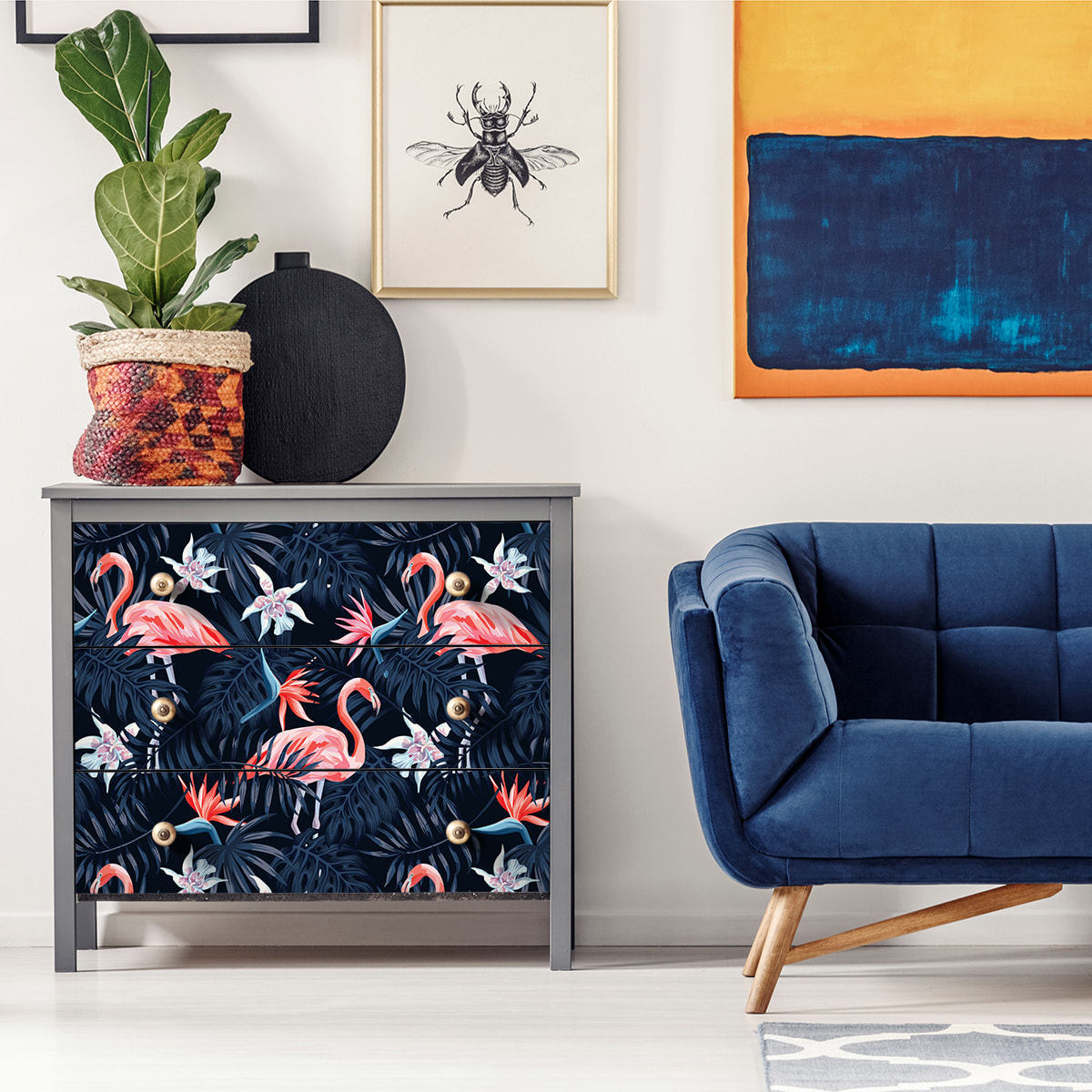 Sticker meuble tropical chayanon 60 x 90 cm