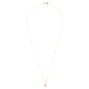 Collana con Pendente in Quarzo Rosa Sfaccettato Placcato Oro Giallo 18kt