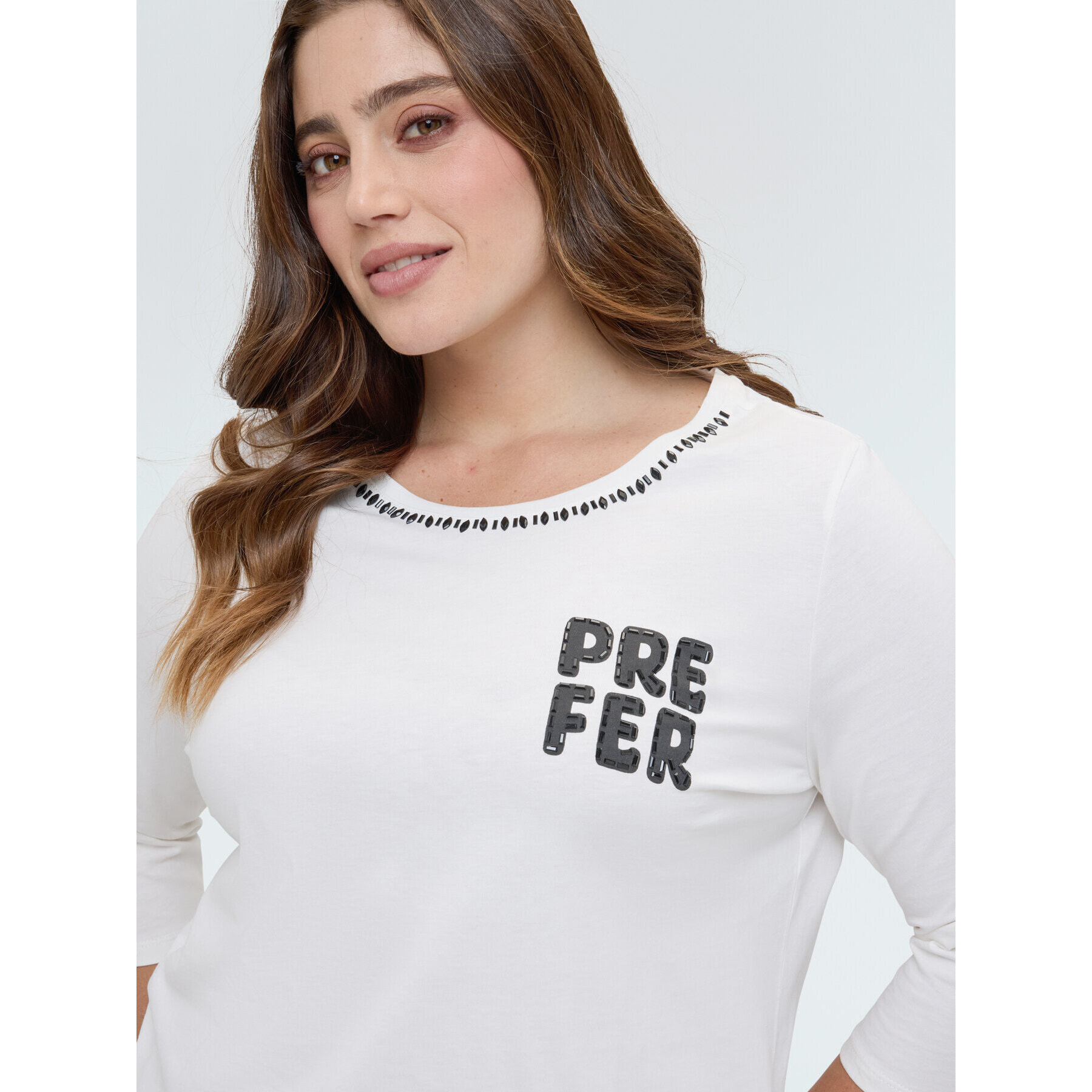 Fiorella Rubino - T-shirt in cotone con scritta - Bianco