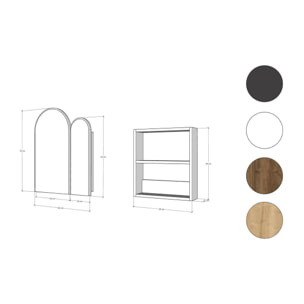 Mobile sottolavabo Paramaribo, Mobiletto da bagno, Contenitore porta lavabo, Armadio per lavandino, 50x12h45 cm, Nero