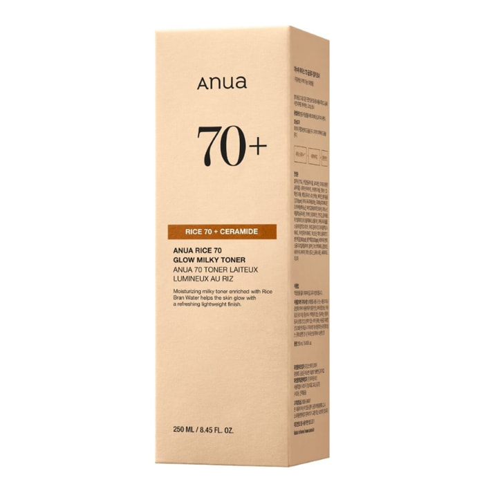 Rice 70 Glow Milky Toner - Lotion Tonique Légère et Lactée Hydratation Profonde 250ml