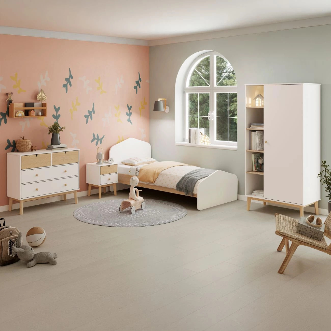 Armario juvenil Misty Breeze Blanco - Oak Soft