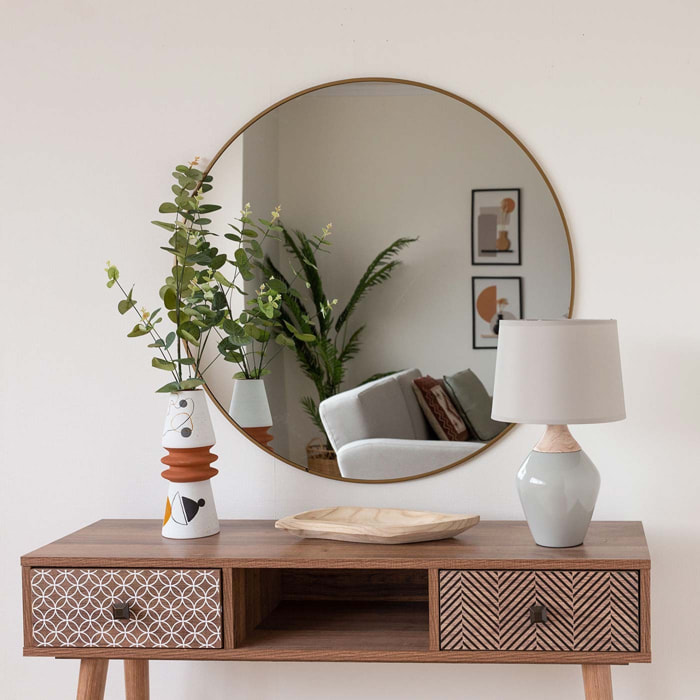 Miroir rond betina or 76cm