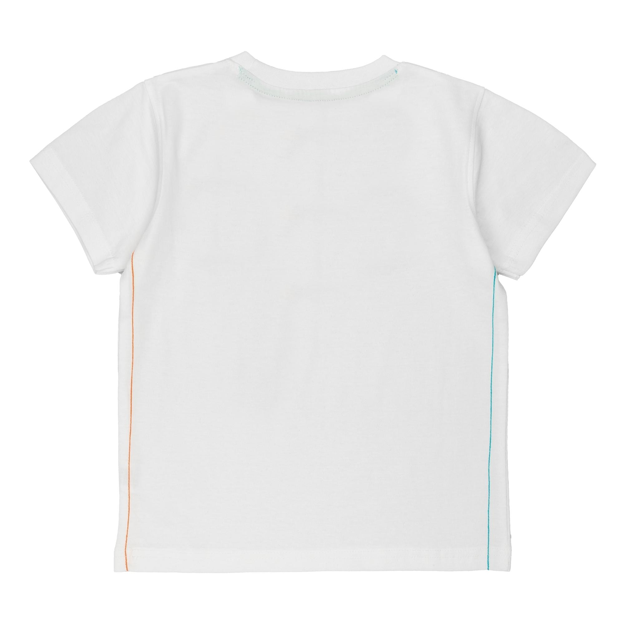 T-shirt jersey con stampa multicolor Polo Club St Martin Bianco