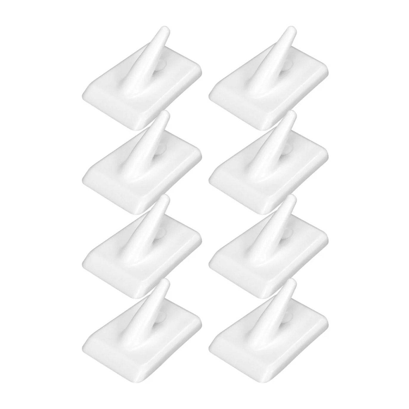 Ensemble de 8 crochets muraux adhésifs blancs Fackelmann Tecno