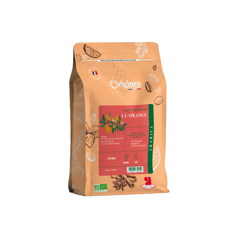Café Gourmand Bio Orange - Moulu Filtre 200g