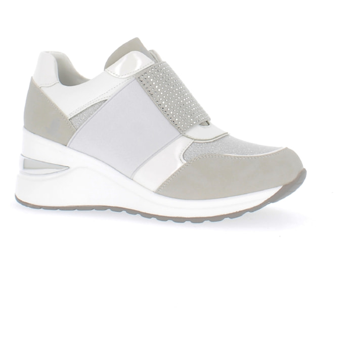 Armata di Mare Scarpe Donna Sneakers Casual con la Zeppa AMD S22H19403 White