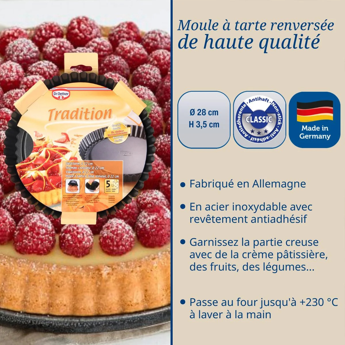 Moule à tarte renversée Dr.Oetker Tradition