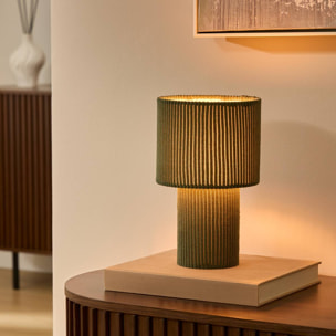 Lampe Jolina cylindrique H.28cm vert
