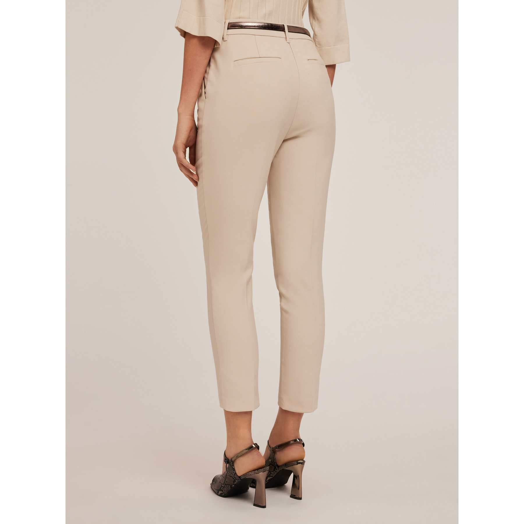 Motivi - Pantaloni regular in tessuto tecnico - Bianco