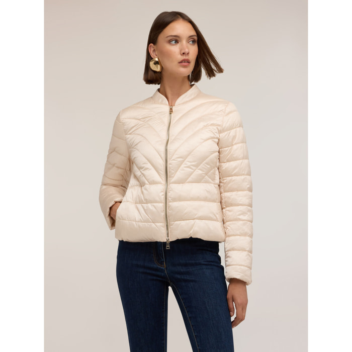 Motivi - Piumino lightweight corto con collo alto - Beige
