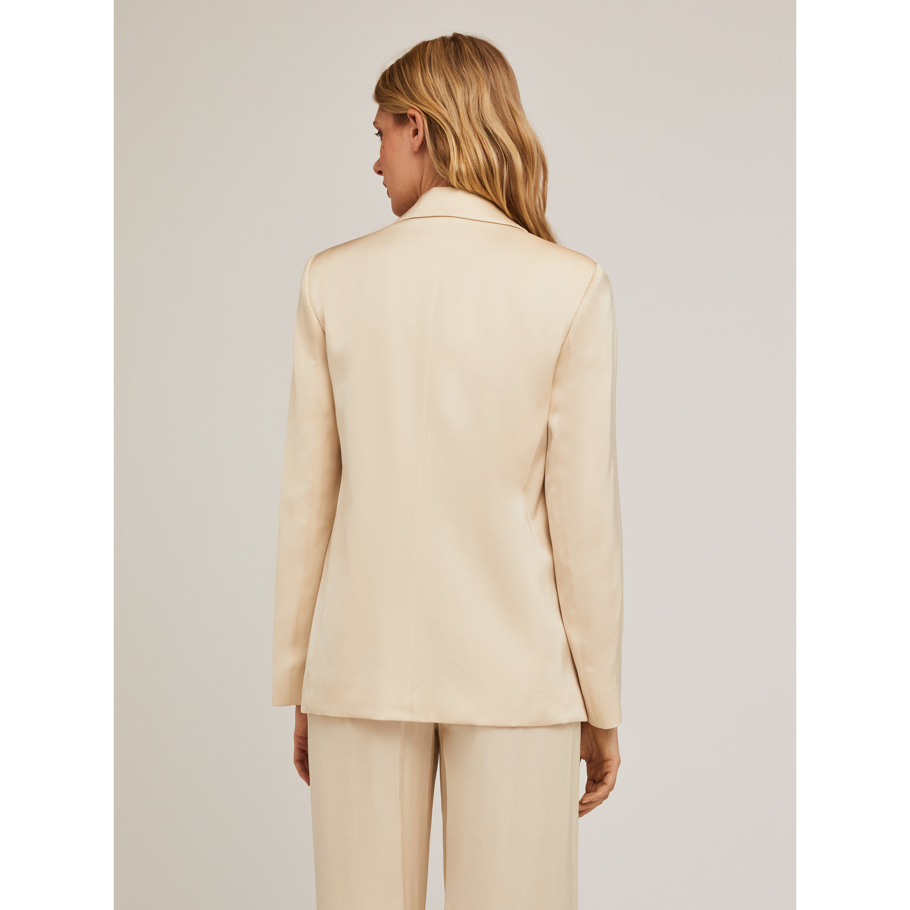 Motivi - Blazer monopetto in raso - Beige