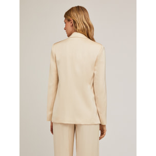 Motivi - Blazer monopetto in raso - Beige