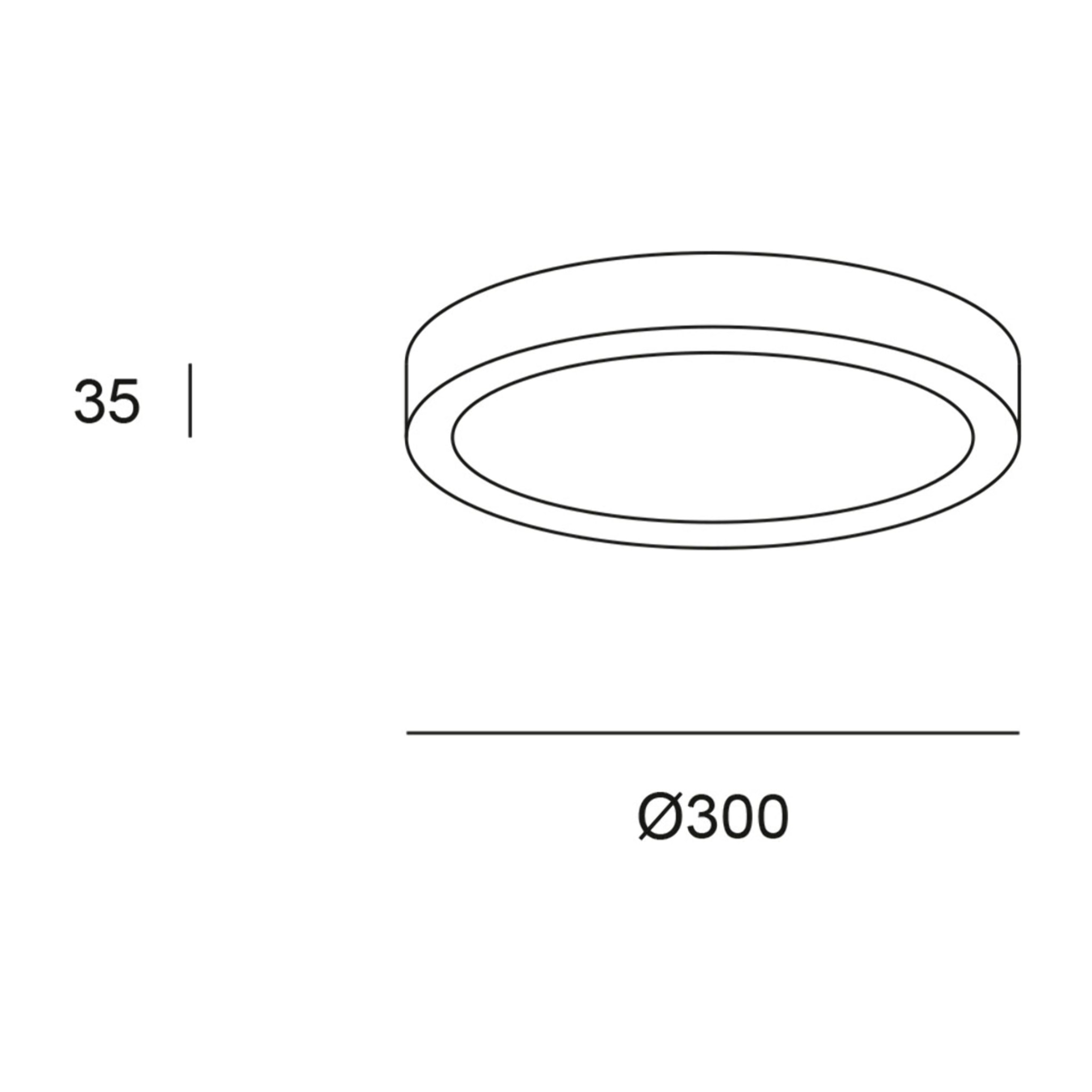 Forlight Plafon Ip20 Easy Round Surface Ø300Mm Led 22W 4000K Blanco 1377Lm