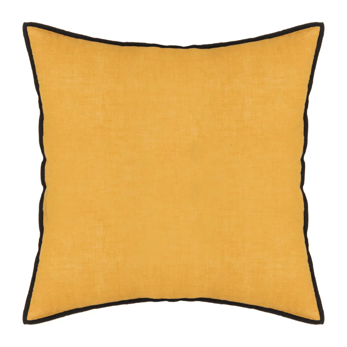 Coussin "Linah" - coton - jaune ocre - 45x45 cm