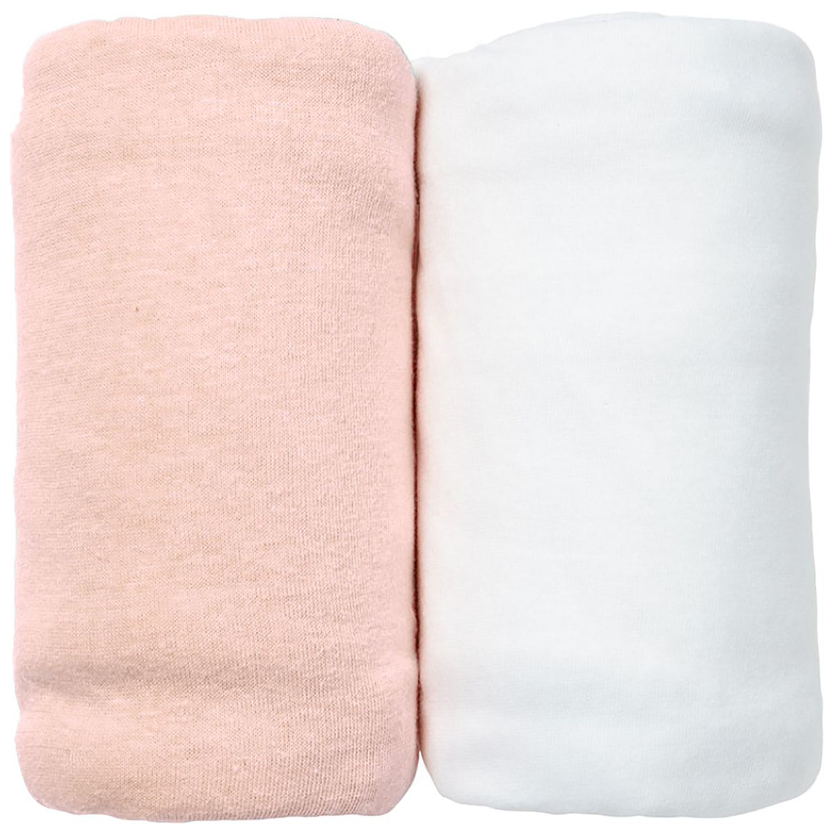 Lot de 2 Draps Housse 40x80 cm jersey Coton bio-Pêche