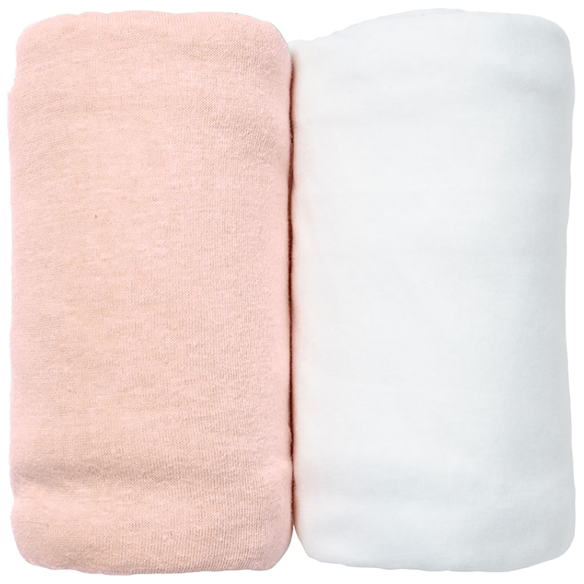 Lot de 2 Draps Housse 70x140 cm jersey Coton bio-Pêche