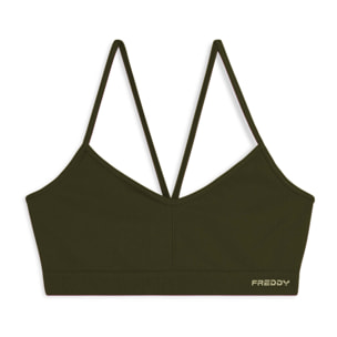 Top sportivo seamless con spalline incrociate