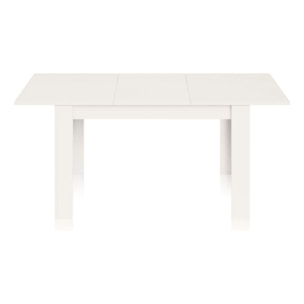 Mesa de comedor extensible Danna 140 Blanco Brillo