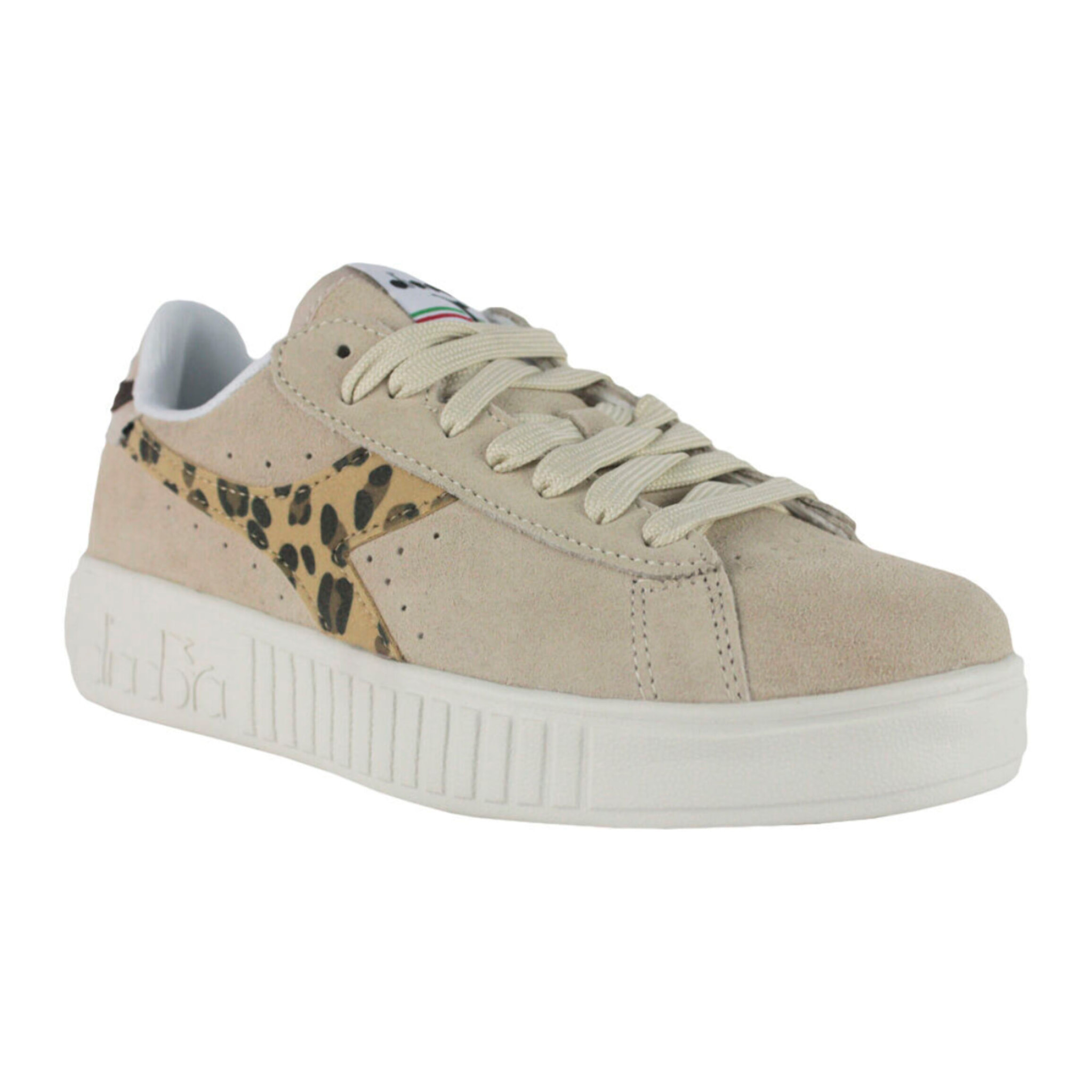 Zapatillas Sneaker para Mujer - DIADORA Game step suede animalier 501.178739 01 C8101 White/Parchment