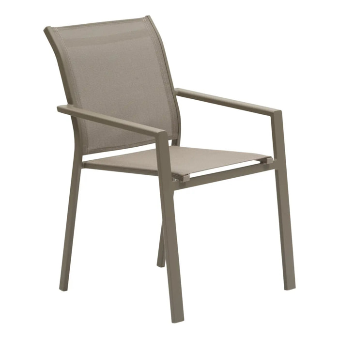 Fauteuil de jardin empilable Essentia noisette/café